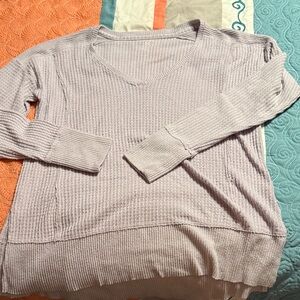 SO Women's Light Purple V-Neck Sweater
